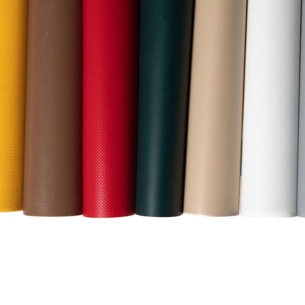 closeup of vinyl fabrics for custom bags